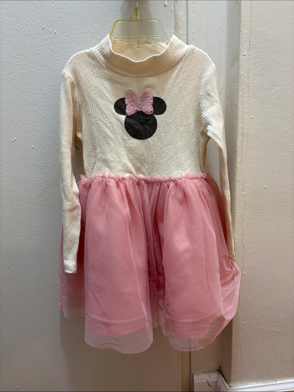 Disney Junior Minnie 3T Dress with Minnie Logo and Pink Tutu